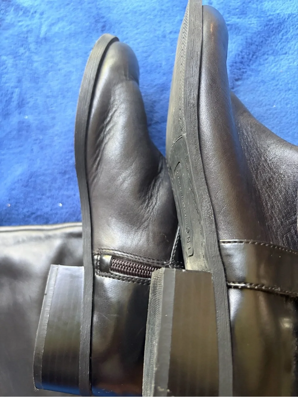 INC International Concepts black leather